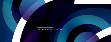 Yaratıcı geometrik duvar kağıdı. Asgari soyut arkaplan. Duvar kağıdı arkaplanı veya iniş sayfası için daire dalga ve yuvarlak şekiller kompozisyon vektör çizimi