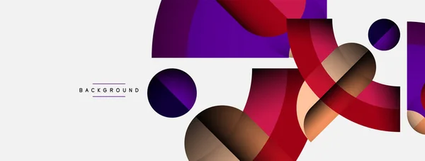 Trendy Shapes Color Minimal Design Composition Lines Shadows Wallpaper Banner — Stock Vector