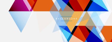 Mozaik üçgenler geometrik arkaplan. Tekno veya iş konsepti, duvar kağıdı, afiş, arkaplan, iniş sayfası deseni