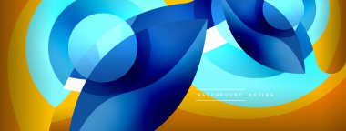 Yaratıcı geometrik duvar kağıdı. Asgari soyut arkaplan. Duvar kağıdı arkaplanı veya iniş sayfası için daire dalga ve yuvarlak şekiller kompozisyon vektör çizimi