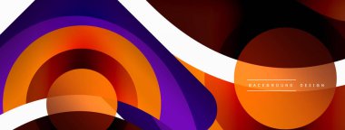 Yaratıcı geometrik duvar kağıdı. Asgari soyut arkaplan. Duvar kağıdı arkaplanı veya iniş sayfası için daire dalga ve yuvarlak şekiller kompozisyon vektör çizimi