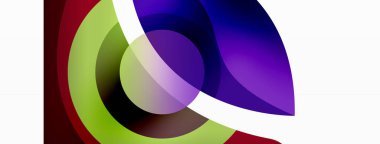 Yaratıcı geometrik duvar kağıdı. Asgari soyut arkaplan. Duvar kağıdı arkaplanı veya iniş sayfası için daire dalga ve yuvarlak şekiller kompozisyon vektör çizimi