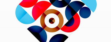 Renkli çember soyut arkaplan. Duvar kağıdı, afiş, sunum, arkaplan şablonu