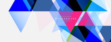 Mozaik üçgenler geometrik arkaplan. Tekno veya iş konsepti, duvar kağıdı, afiş, arkaplan, iniş sayfası deseni