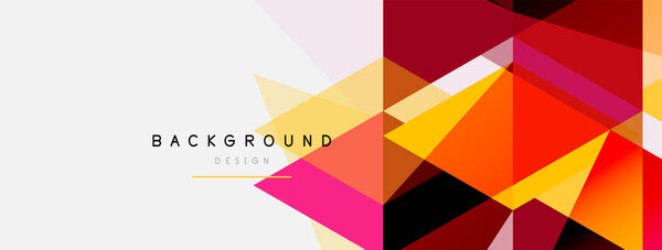 Геометрический фон мозаичных треугольников. Технология или бизнес-концепция, шаблон для обоев, баннер, фон, целевая страница