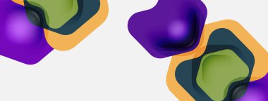 Beyaz arka planda renkli ok şekilleri. Minimum geometrik soyut arkaplan. Duvar kağıdı afişi veya iniş sayfası için vektör illüstrasyonu