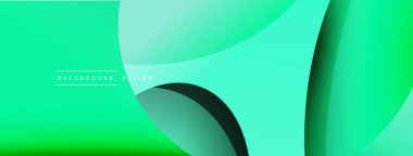 Yaratıcı geometrik duvar kağıdı. Asgari soyut arkaplan. Duvar kağıdı arkaplanı veya iniş sayfası için daire ve dalga kompozisyon vektör çizimi