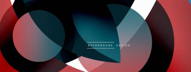 Yaratıcı geometrik duvar kağıdı. Asgari soyut arkaplan. Duvar kağıdı arkaplanı veya iniş sayfası için daire dalga ve yuvarlak şekiller kompozisyon vektör çizimi