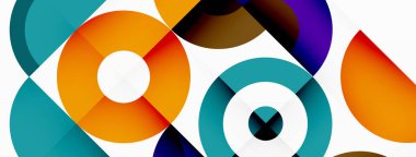 Temiz bir çember arka planı. Duvar kağıdı, pankart, arkaplan veya iniş için renkli şablon