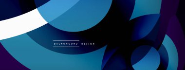 Yaratıcı geometrik duvar kağıdı. Asgari soyut arkaplan. Duvar kağıdı arkaplanı veya iniş sayfası için daire dalga ve yuvarlak şekiller kompozisyon vektör çizimi