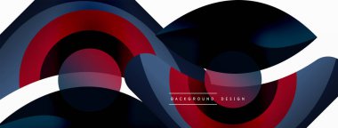 Yaratıcı geometrik duvar kağıdı. Asgari soyut arkaplan. Duvar kağıdı arkaplanı veya iniş sayfası için daire dalga ve yuvarlak şekiller kompozisyon vektör çizimi