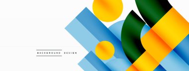 Çember ve kare geometrik arkaplan. Duvar kağıdı, pankart, arkaplan ya da iniş için üçgen ve kareli yuvarlak şekiller