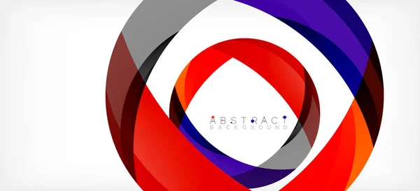 Latar Belakang Abstrak Geometrik Lingkaran Dibuat Dengan Bentuk Warna Yang - Stok Vektor