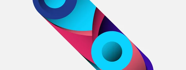 Fondo Abstracto Círculos Geométricos Mínimos Formas Estilo Redondo Con Profundos — Vector de stock