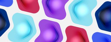 Beyaz arka planda renkli ok şekilleri. Minimum geometrik soyut arkaplan. Duvar kağıdı afişi veya iniş sayfası için vektör illüstrasyonu