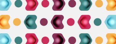 Beyaz arka planda renkli ok şekilleri. Minimum geometrik soyut arkaplan. Duvar kağıdı afişi veya iniş sayfası için vektör illüstrasyonu