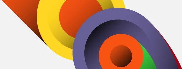 Contexte Abstrait Cercles Géométriques Minimaux Formes Rondes Avec Des Effets — Image vectorielle