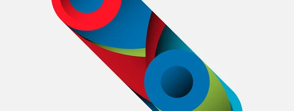Abstrakter Hintergrund Minimale Geometrische Kreise Und Runde Formen Mit Tiefen — Stockvektor