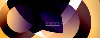 Yaratıcı geometrik duvar kağıdı. Asgari soyut arkaplan. Duvar kağıdı arkaplanı veya iniş sayfası için daire dalga ve yuvarlak şekiller kompozisyon vektör çizimi