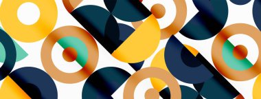 Renkli çember soyut arkaplan. Duvar kağıdı, afiş, sunum, arkaplan şablonu