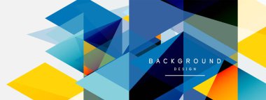 Mozaik üçgenler geometrik arkaplan. Tekno veya iş konsepti, duvar kağıdı, afiş, arkaplan, iniş sayfası deseni