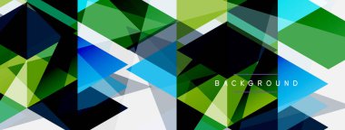 Renkli üçgen bileşimi, geometrik soyut arkaplan. Tekno veya iş konsepti, duvar kağıdı, afiş, arkaplan, iniş sayfası deseni