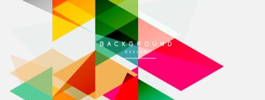 Renkli üçgen bileşimi, geometrik soyut arkaplan. Tekno veya iş konsepti, duvar kağıdı, afiş, arkaplan, iniş sayfası deseni