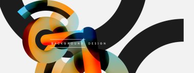 Soyut arkaplanı çember içine al. Duvar kağıdı afişi arkaplan kartı veya iniş sayfası için vektör illüstrasyonu