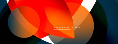 Yaratıcı geometrik duvar kağıdı. Asgari soyut arkaplan. Duvar kağıdı arkaplanı veya iniş sayfası için daire dalga ve yuvarlak şekiller kompozisyon vektör çizimi