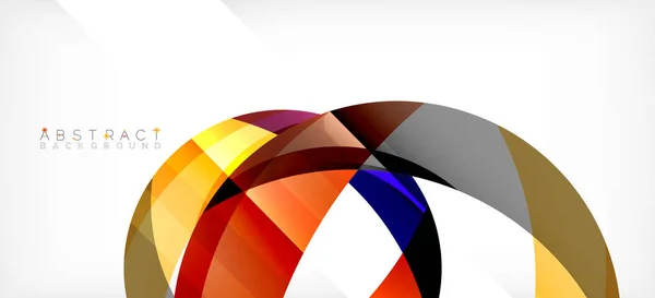 Kleurcirkelvormen Minimale Geometrische Achtergrond Trendy Dynamische Samenstelling Vector Illustratie Voor — Stockvector