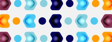 Beyaz arka planda renkli ok şekilleri. Minimum geometrik soyut arkaplan. Duvar kağıdı afişi veya iniş sayfası için vektör illüstrasyonu