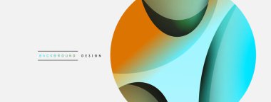 Yaratıcı geometrik duvar kağıdı. Asgari soyut arkaplan. Duvar kağıdı arkaplanı veya iniş sayfası için daire ve dalga kompozisyon vektör çizimi