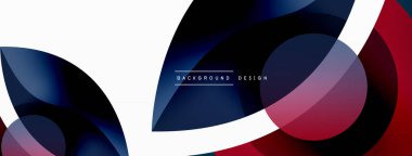 Renkli geometrik şekilli soyut arkaplan. Yuvarlak şekilli, daire ve çizgilerle çok güzel bir arka plan. Geometrik tasarım. Vektör illüstrasyonu