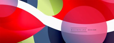 Yaratıcı geometrik duvar kağıdı. Asgari soyut arkaplan. Duvar kağıdı arkaplanı veya iniş sayfası için daire dalga ve yuvarlak şekiller kompozisyon vektör çizimi