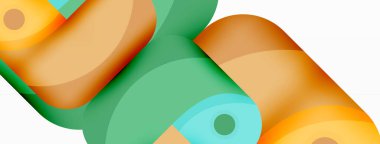 Yaratıcı geometrik duvar kağıdı. Yuvarlak ok şekli minimum geometrik arkaplan. Duvar kağıdı, afiş, arkaplan veya iniş için tekno iş şablonu