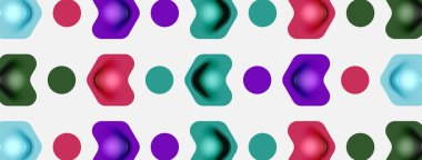 Beyaz arka planda renkli ok şekilleri. Minimum geometrik soyut arkaplan. Duvar kağıdı afişi veya iniş sayfası için vektör illüstrasyonu