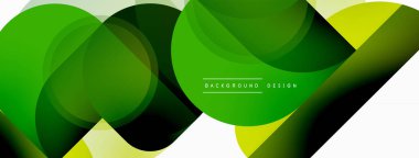 Yuvarlak üçgen çizgileri ve daireleri şekillendirir. Duvar kağıdı afişi arkaplanı veya iniş sayfası için Geometrik vektör çizimi