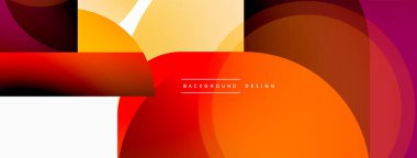 Yaratıcı geometrik duvar kağıdı. Asgari çember üçgen ve kare çizgi soyut arkaplan. Duvar kağıdı afişi veya iniş sayfası için vektör illüstrasyonu