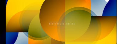 Yaratıcı geometrik duvar kağıdı. Asgari çember üçgen ve kare çizgi soyut arkaplan. Duvar kağıdı afişi veya iniş sayfası için vektör illüstrasyonu