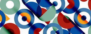 Renkli çember soyut arkaplan. Duvar kağıdı, afiş, sunum, arkaplan şablonu