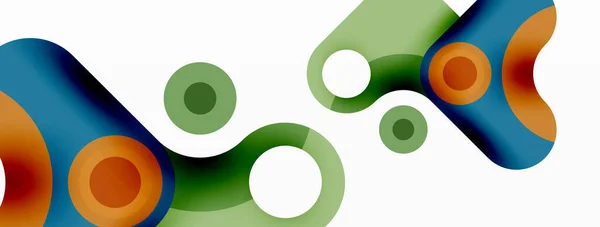 Tvůrčí Geometrické Tapety Minimální Bublina Šipka Kruh Abstraktní Pozadí Techno — Stockový vektor