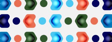 Beyaz arka planda renkli ok şekilleri. Minimum geometrik soyut arkaplan. Duvar kağıdı afişi veya iniş sayfası için vektör illüstrasyonu