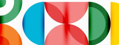 Renkli çember soyut arkaplan. Duvar kağıdı, afiş, sunum, arkaplan şablonu