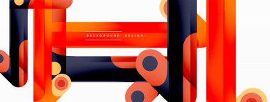 Renkli dinamik kompozisyon. Duvar kağıdı, afiş veya iniş için geometrik yaratıcı arkaplan