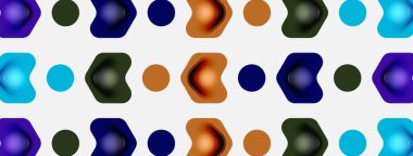 Beyaz arka planda renkli ok şekilleri. Minimum geometrik soyut arkaplan. Duvar kağıdı afişi veya iniş sayfası için vektör illüstrasyonu