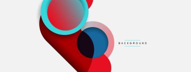 Yaratıcı geometrik duvar kağıdı. Asgari soyut arkaplan. Duvar kağıdı arkaplanı veya iniş sayfası için daire bileşimi vektör çizimi