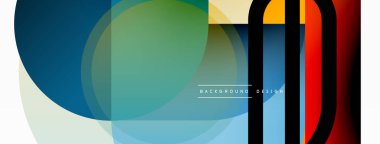 Yaratıcı geometrik duvar kağıdı. Asgari çember üçgen ve kare çizgi soyut arkaplan. Duvar kağıdı afişi veya iniş sayfası için vektör illüstrasyonu