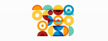 Renkli çember soyut arkaplan. Duvar kağıdı, afiş, sunum, arkaplan şablonu