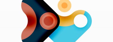 Yaratıcı geometrik duvar kağıdı. Minimum baloncuk oku ve çemberin soyut arkaplanı. Duvar kağıdı, afiş, arkaplan veya iniş için tekno iş şablonu