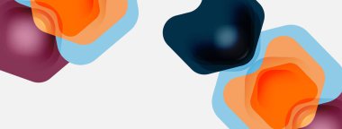 Beyaz arka planda renkli ok şekilleri. Minimum geometrik soyut arkaplan. Duvar kağıdı afişi veya iniş sayfası için vektör illüstrasyonu